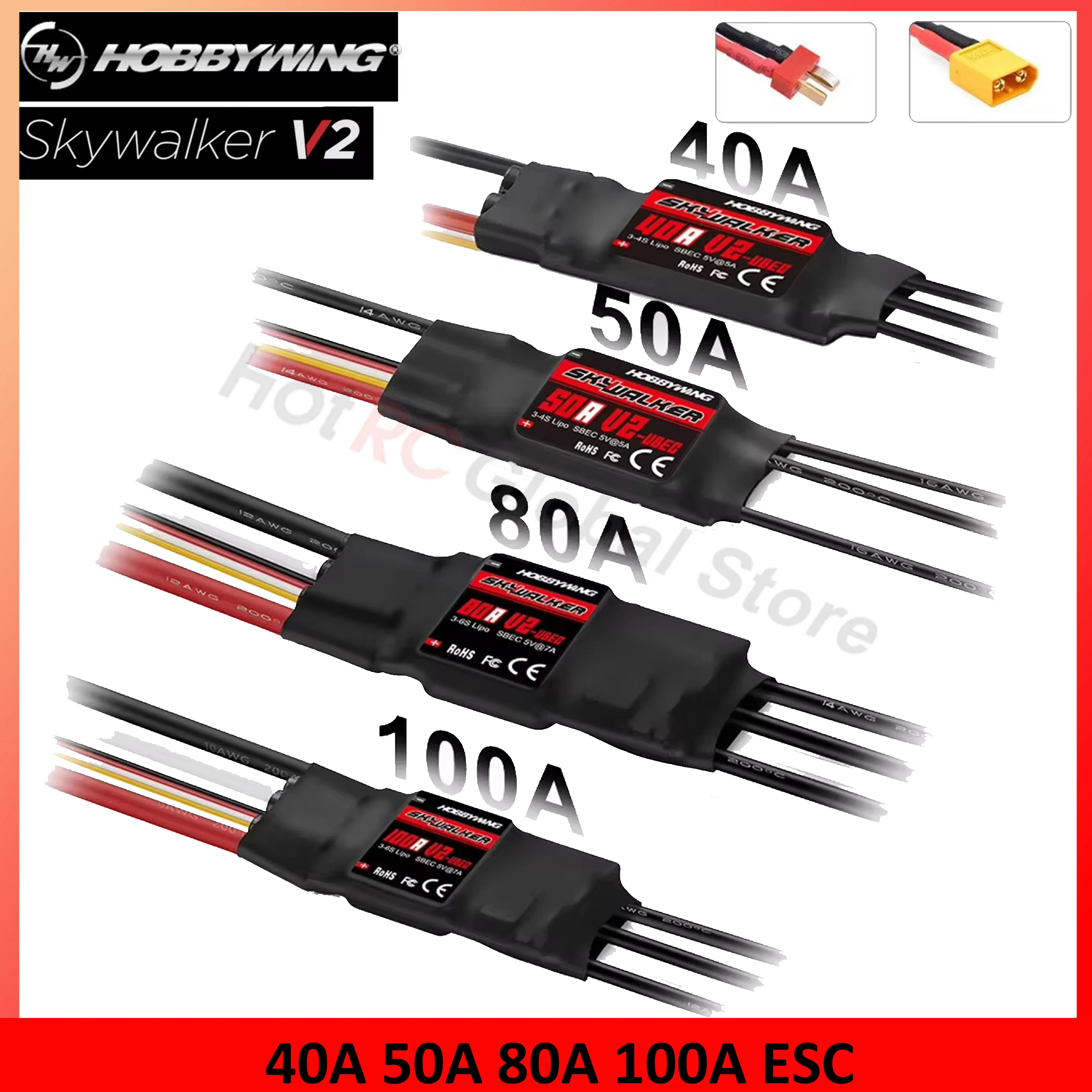 Fpv Drone Esc - Hobbywing Skywalker V2 Series 40a 50a