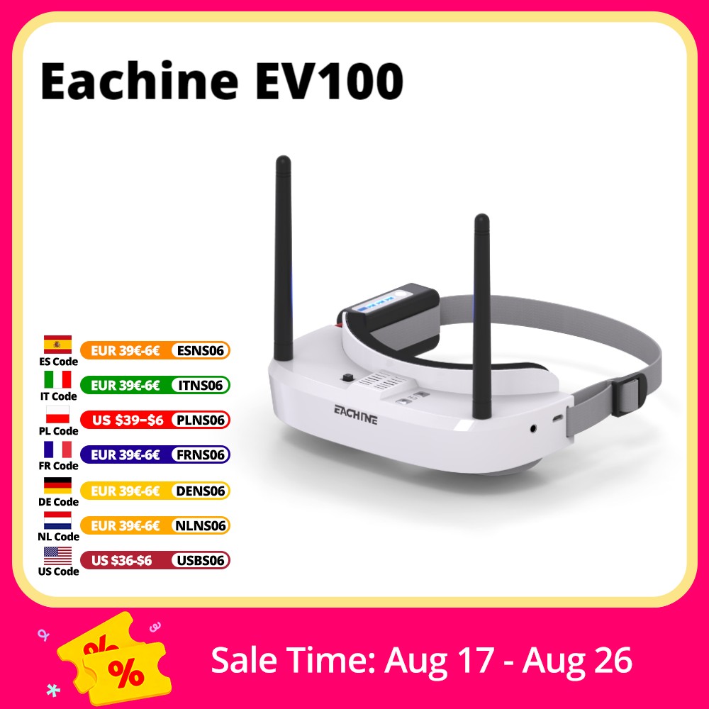 Eachine EV100 720*540 5.8G 72C - Fpv Drone Goggles recensie en prijs